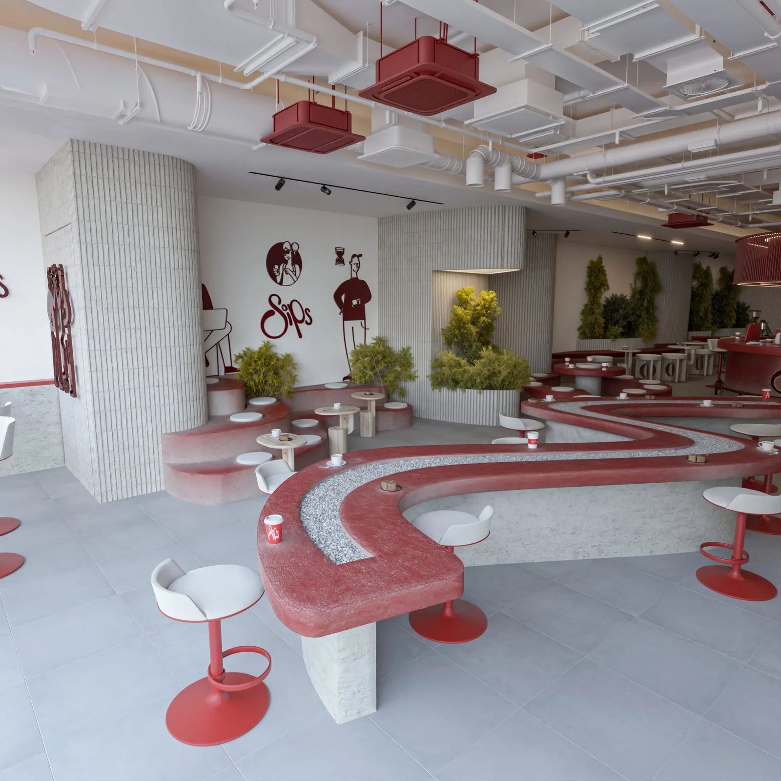 SIPS CAFFÉ, Basrah – Redefined Café Architecture — design view
