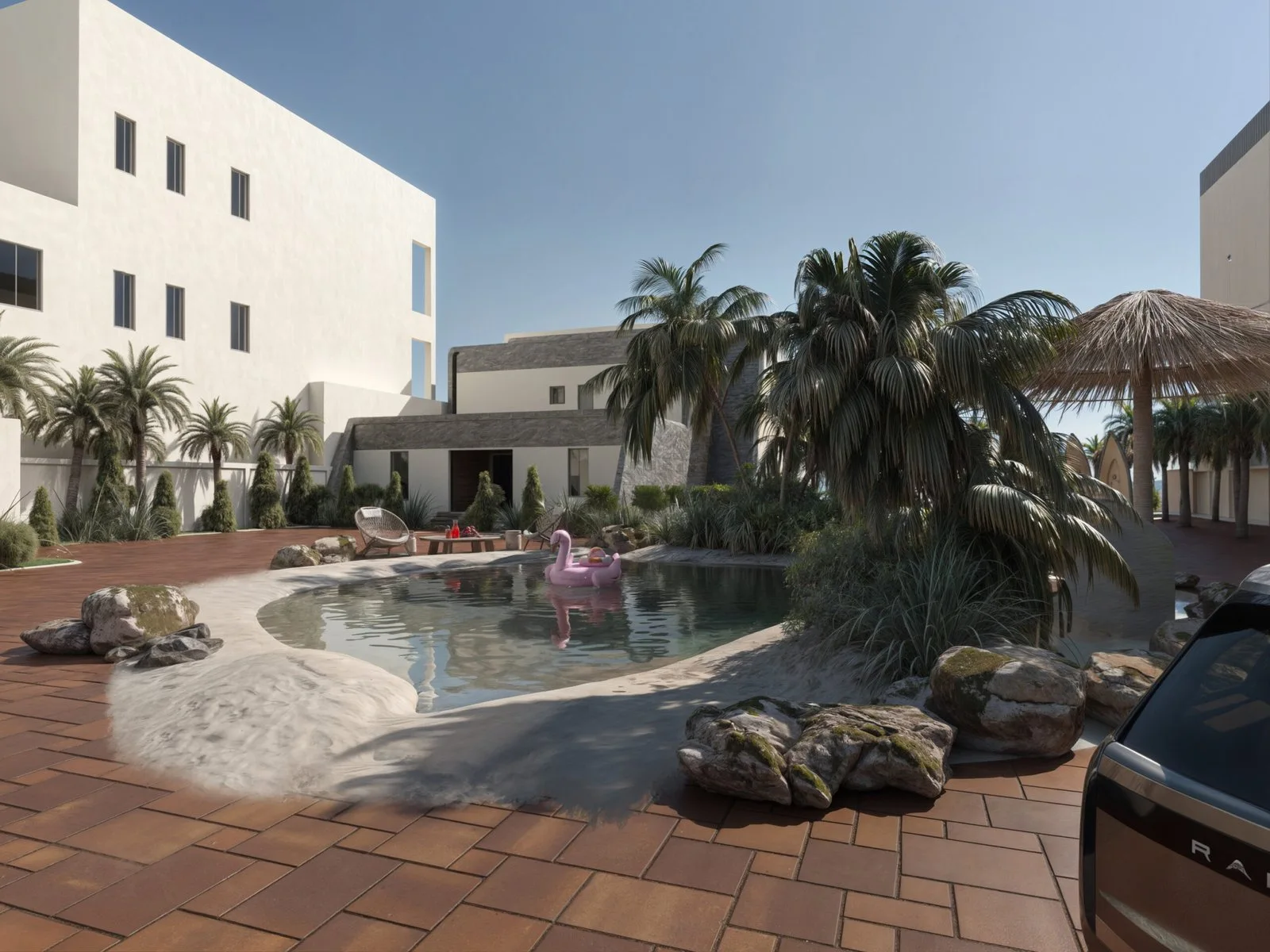 Private Beach Pool Retreat in Kuwait