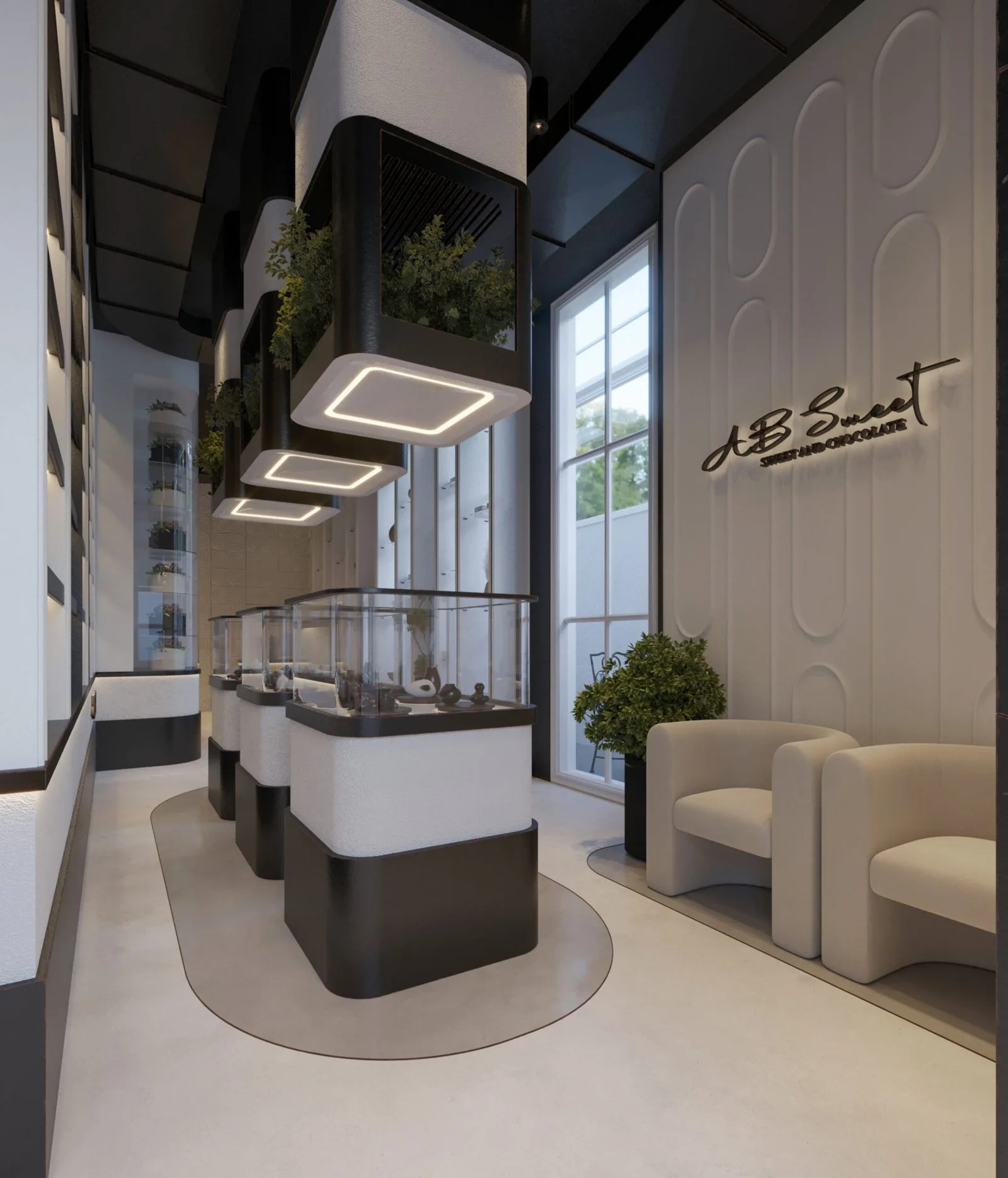 AB Sweet: Sculpted Retail for Luxury Confectionery — design view