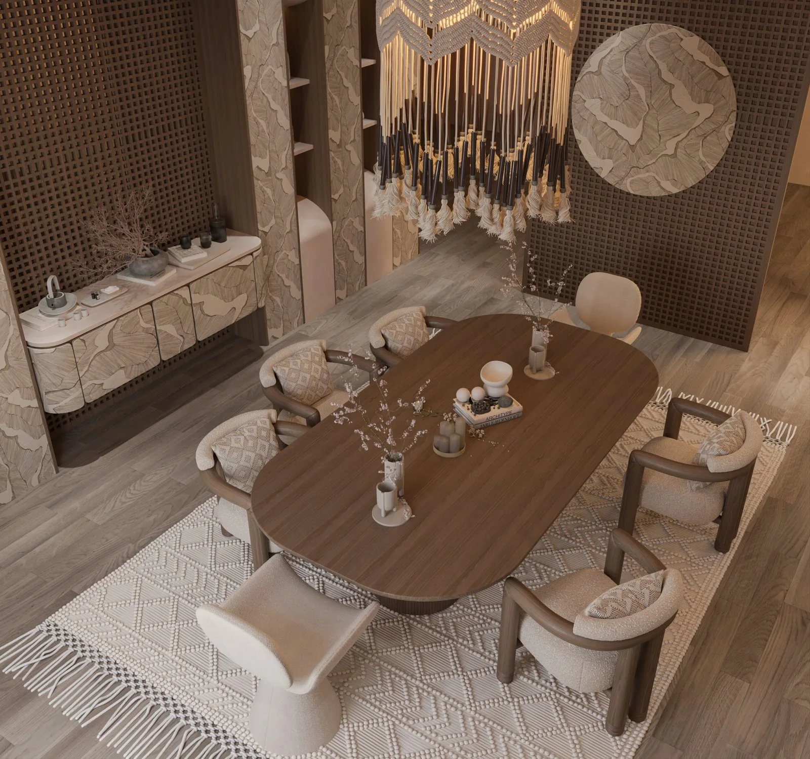 Textured Harmony: A Contemporary Dining Space in Cape Town — design view