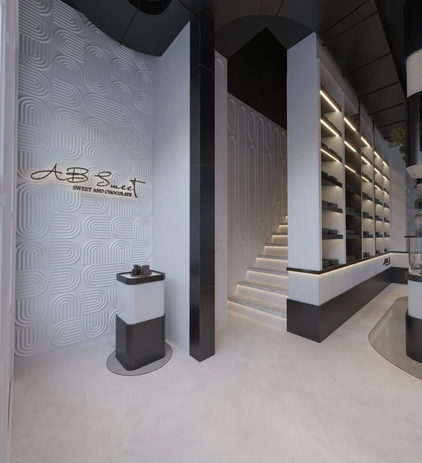 AB Sweet: Sculpted Retail for Luxury Confectionery — design view